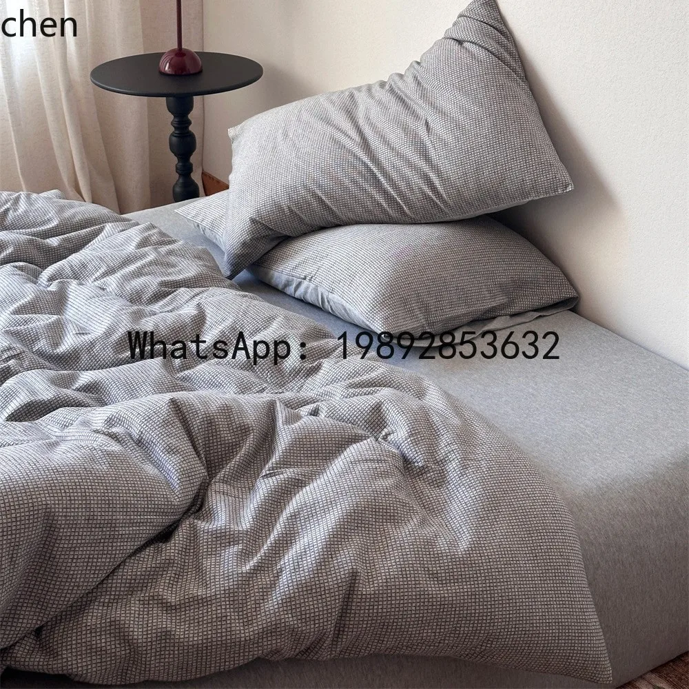 Knitted Cotton Jacquard Four-Piece Set, Soft and Thick Pure Cotton Duvet Cover, All-Season Bedding
Knitted Cotton Jacquard Four-Piece Set, Soft and Thick Pure Cotton Duvet Cover, All-Season Bedding