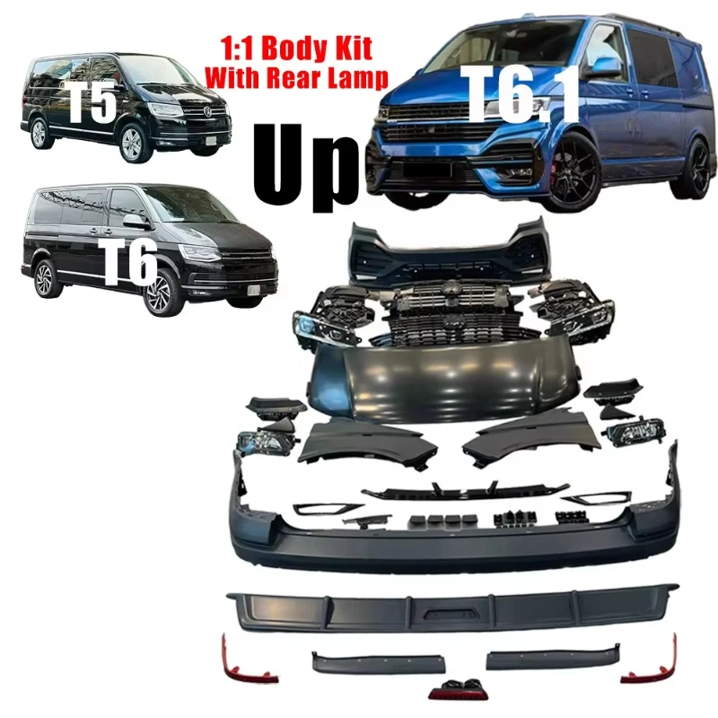 Suitable for Transporter T5 T6 Upgrade to T6.1 Facelift Body Kit Front Rear Bumper Grille Engine Hood
Suitable for Transporter T5 T6 Upgrade to T6.1 Facelift Body Kit Front Rear Bumper Grille Engine Hood