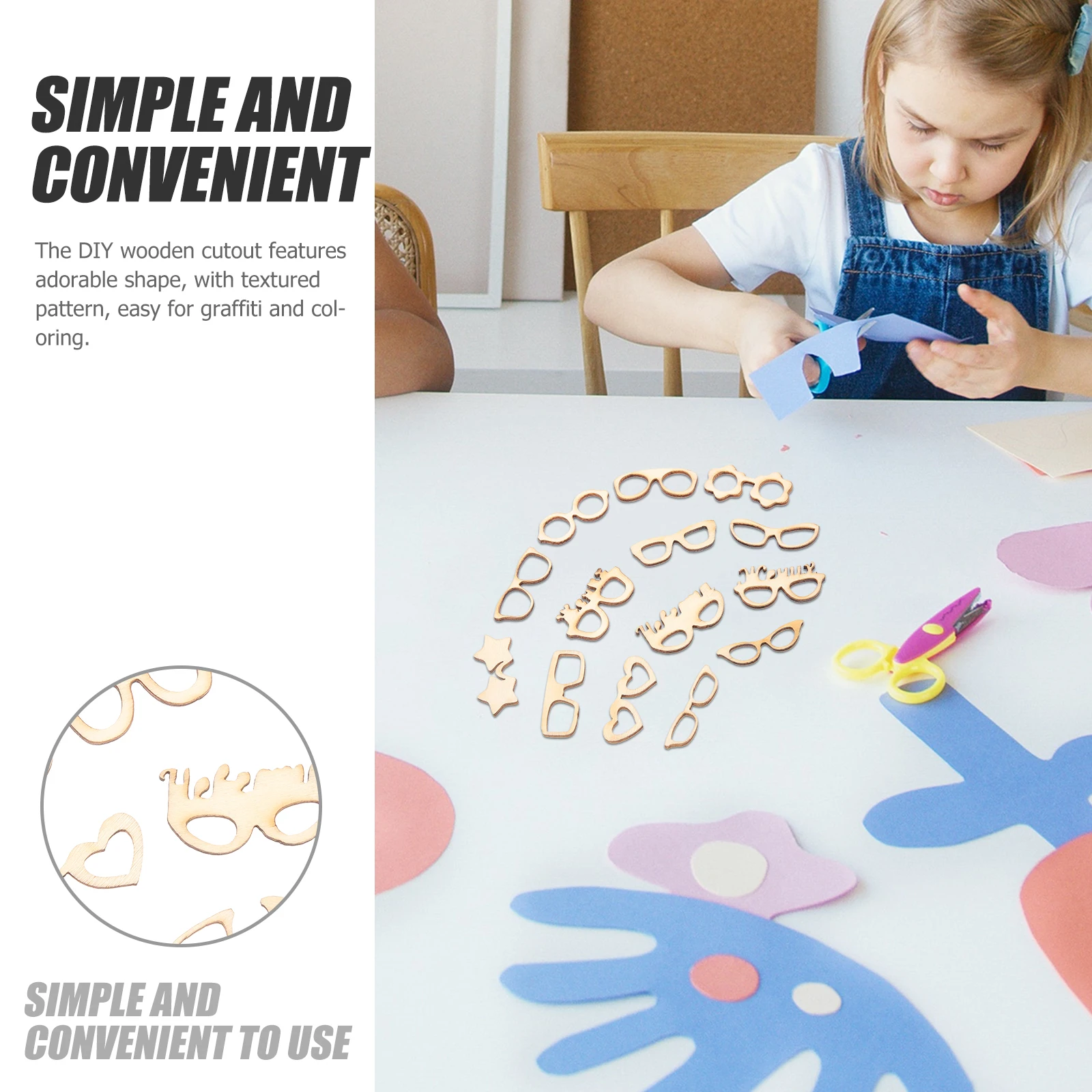 17pcs Wooden Glasses Cutouts Unfinished Lightweight Smooth DIY Crafts Blank Slices Kids Graffiti Kindergarten Accessories
17pcs Wooden Glasses Cutouts Unfinished Lightweight Smooth DIY Crafts Blank Slices Kids Graffiti Kindergarten Accessories