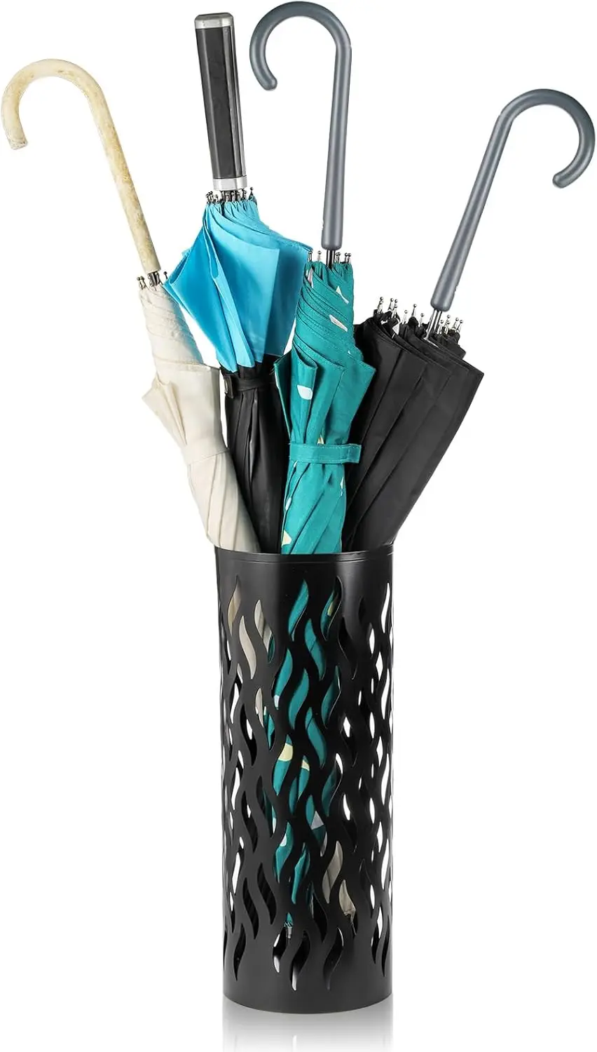 Metal Umbrella Holder Stand for Entryway, Freestanding Rain Collection Organizer, Round Canes Walking Stick Storage Bin, Home Office Decor, Black, 5.9x5.9x15.7 Inches
Metal Umbrella Holder Stand for Entryway, Freestanding Rain Collection Organizer, Round Canes Walking Stick Storage Bin, Home Office Decor, Black, 5.9x5.9x15.7 Inches