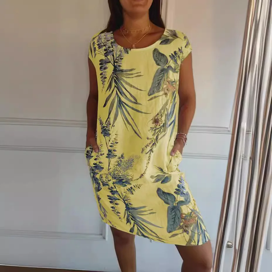 New Summer Women Loose Dress Casual Pullover Women's Clothing Summer Women's Cotton Round Neck Printedet Women Clothing
New Summer Women Loose Dress Casual Pullover Women's Clothing Summer Women's Cotton Round Neck Printedet Women Clothing