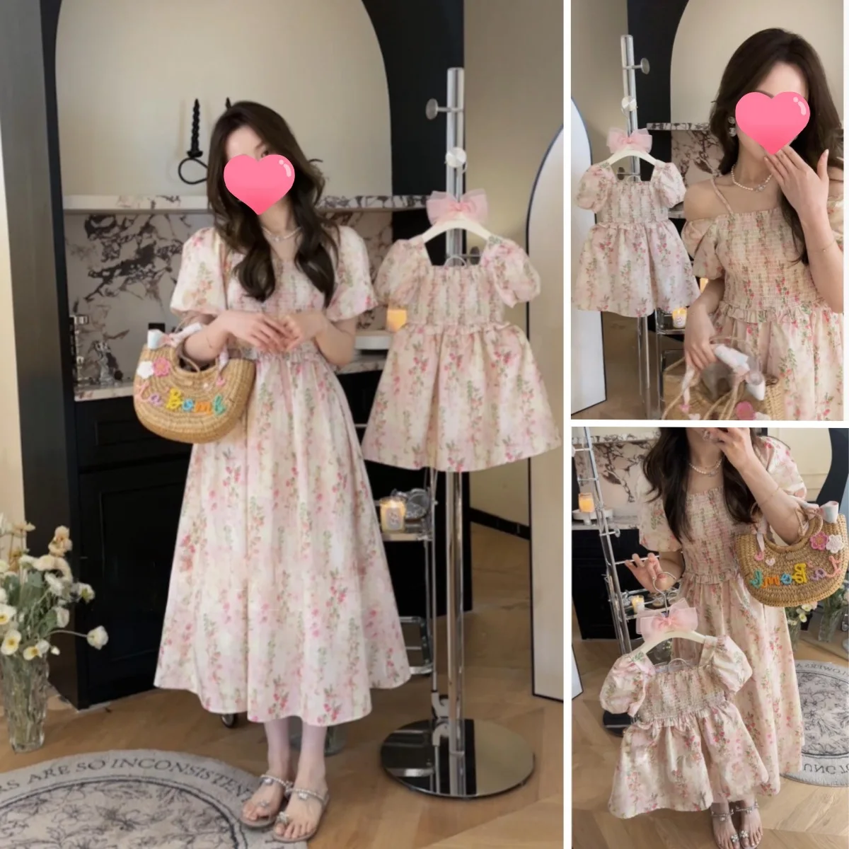 Parent-child Clothing Floral Dress Sweet Cute Children's Clothing Skirt Mother Same Mother-daughter Clothing Bubble Sleeve Skirt
Parent-child Clothing Floral Dress Sweet Cute Children's Clothing Skirt Mother Same Mother-daughter Clothing Bubble Sleeve Skirt