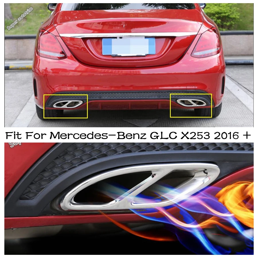 Rear Tail Dual Exhaust End Pipe Muffler Tip Cover Trim 2 Pcs / Set Fit For Mercedes-Benz GLC X253 2016 - 2021 Exterior Parts
Rear Tail Dual Exhaust End Pipe Muffler Tip Cover Trim 2 Pcs / Set Fit For Mercedes-Benz GLC X253 2016 - 2021 Exterior Parts