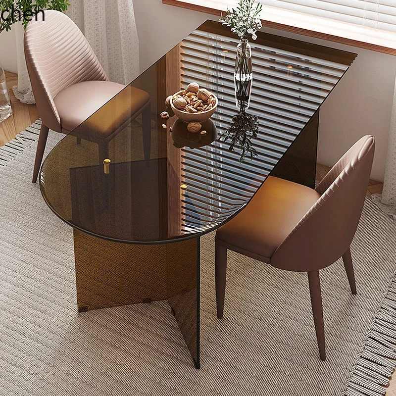 YFY H tempered glass dining table light luxury semi-round island integrated table rectangular small apartment
YFY H tempered glass dining table light luxury semi-round island integrated table rectangular small apartment