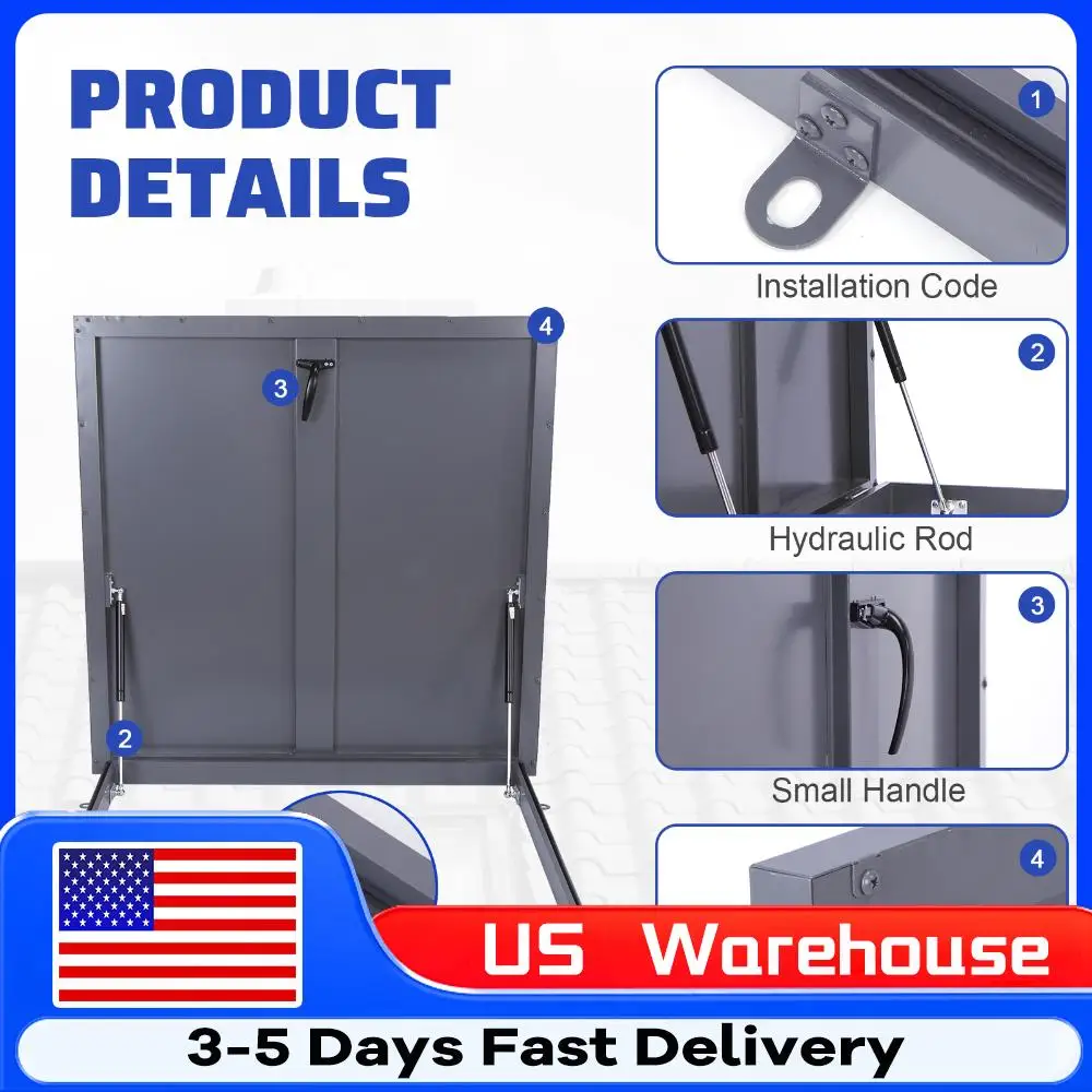 Roof Security Door Square Attic Skylights Roof Hatch Vent Access Door Galvanized Steel Suitable for Home Industry
Roof Security Door Square Attic Skylights Roof Hatch Vent Access Door Galvanized Steel Suitable for Home Industry