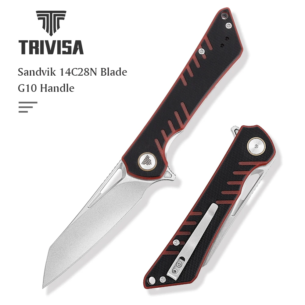 TRIVISA Monoceros-03RB Карманный складной нож EDC 14C28N высокой твердости, профессиональный инструмент для кемпинга, охоты на открытом воздухе, бушкрафта, подарочная коробка
TRIVISA Monoceros-03RB Карманный складной нож EDC 14C28N высокой твердости, профессиональный инструмент для кемпинга, охоты на открытом воздухе, бушкрафта, подарочная коробка 