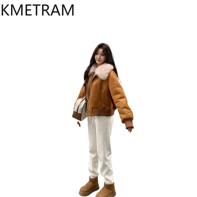 KMETRAM 100% Wool Coats Women Korean Style Short Sheep Shearing Jacket 60cm Winter Real Fur Coat Woman Clothing 2026 шубаженская
KMETRAM 100% Wool Coats Women Korean Style Short Sheep Shearing Jacket 60cm Winter Real Fur Coat Woman Clothing 2026 шубаженская