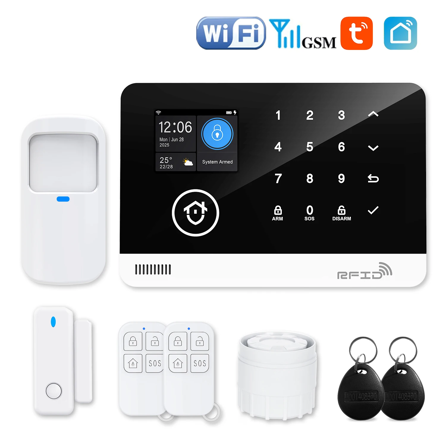 Беспроводная Wi-Fi GSM система сигнализации против кражи, сирена 120 дБ, датчик движения, пульт дистанционного управления, комплект для умного дома, 12 предметов
Беспроводная Wi-Fi GSM система сигнализации против кражи, сирена 120 дБ, датчик движения, пульт дистанционного управления, комплект для умного дома, 12 предметов