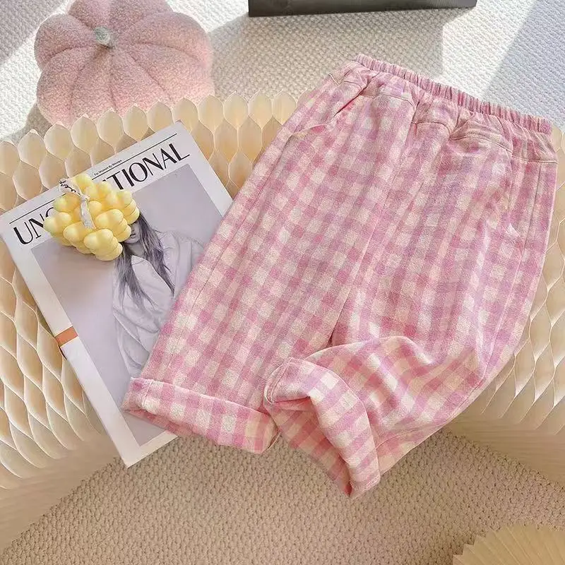 New Girls Plaid Pants for Wearing Breathable Summer Childrens Straight Leg Wide Leg Trousers Comfortable Cozy
New Girls Plaid Pants for Wearing Breathable Summer Childrens Straight Leg Wide Leg Trousers Comfortable Cozy