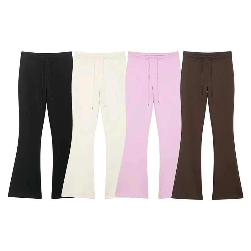 FANAN Women Fashion Solid Drawstring Flare Pants Vintage High Elastic Waist Full Length Female Chic Lady Trousers
FANAN Women Fashion Solid Drawstring Flare Pants Vintage High Elastic Waist Full Length Female Chic Lady Trousers