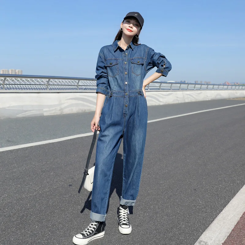 Duo Li Jie M Women's Denim Overalls Loose Fit High Waist Wide Leg Pants Workwear Sle Spring Autumn New Arrival
Duo Li Jie M Women's Denim Overalls Loose Fit High Waist Wide Leg Pants Workwear Sle Spring Autumn New Arrival