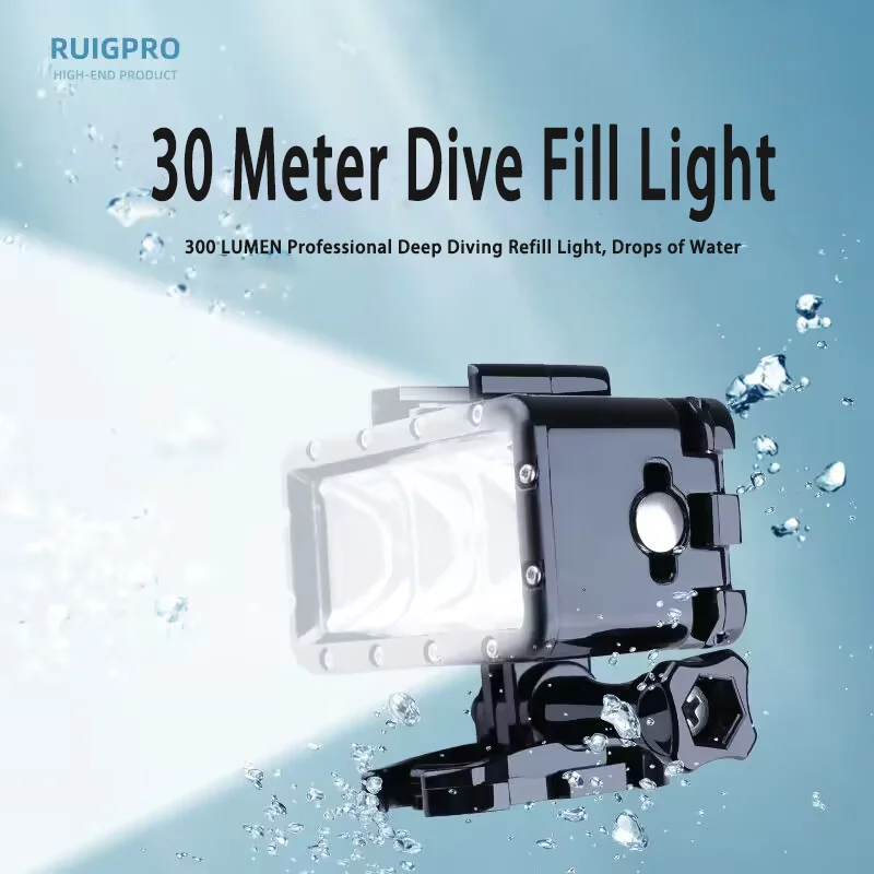 High Power Dimmable Waterproof LED Video Light Fill Night Light Diving Underwater Light for Insta360/Gopro Hero 11/Hero 10/Hero
High Power Dimmable Waterproof LED Video Light Fill Night Light Diving Underwater Light for Insta360/Gopro Hero 11/Hero 10/Hero