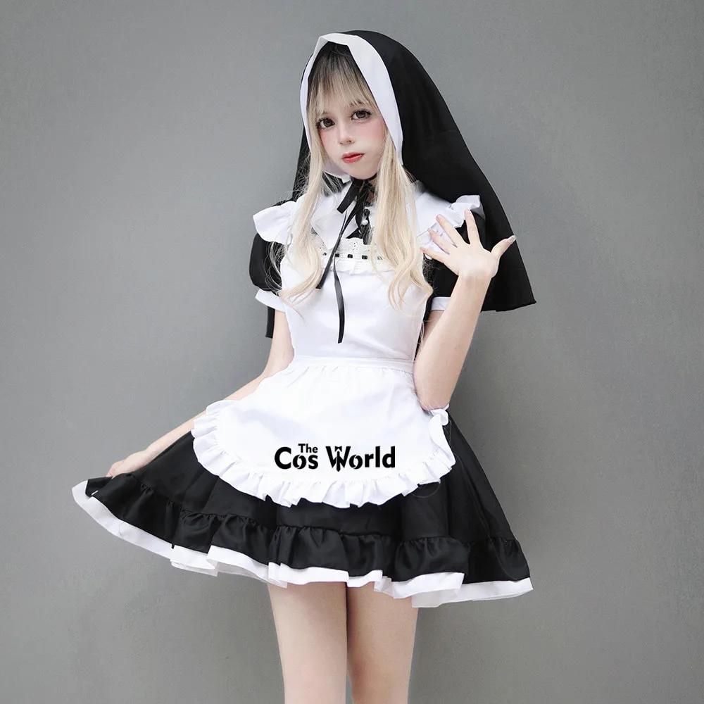 S-5XL Japanese Lolita Nun Maidservant Maid Restaurant Apron Dress Uniform Outfits Anime Cosplay Costume
S-5XL Japanese Lolita Nun Maidservant Maid Restaurant Apron Dress Uniform Outfits Anime Cosplay Costume