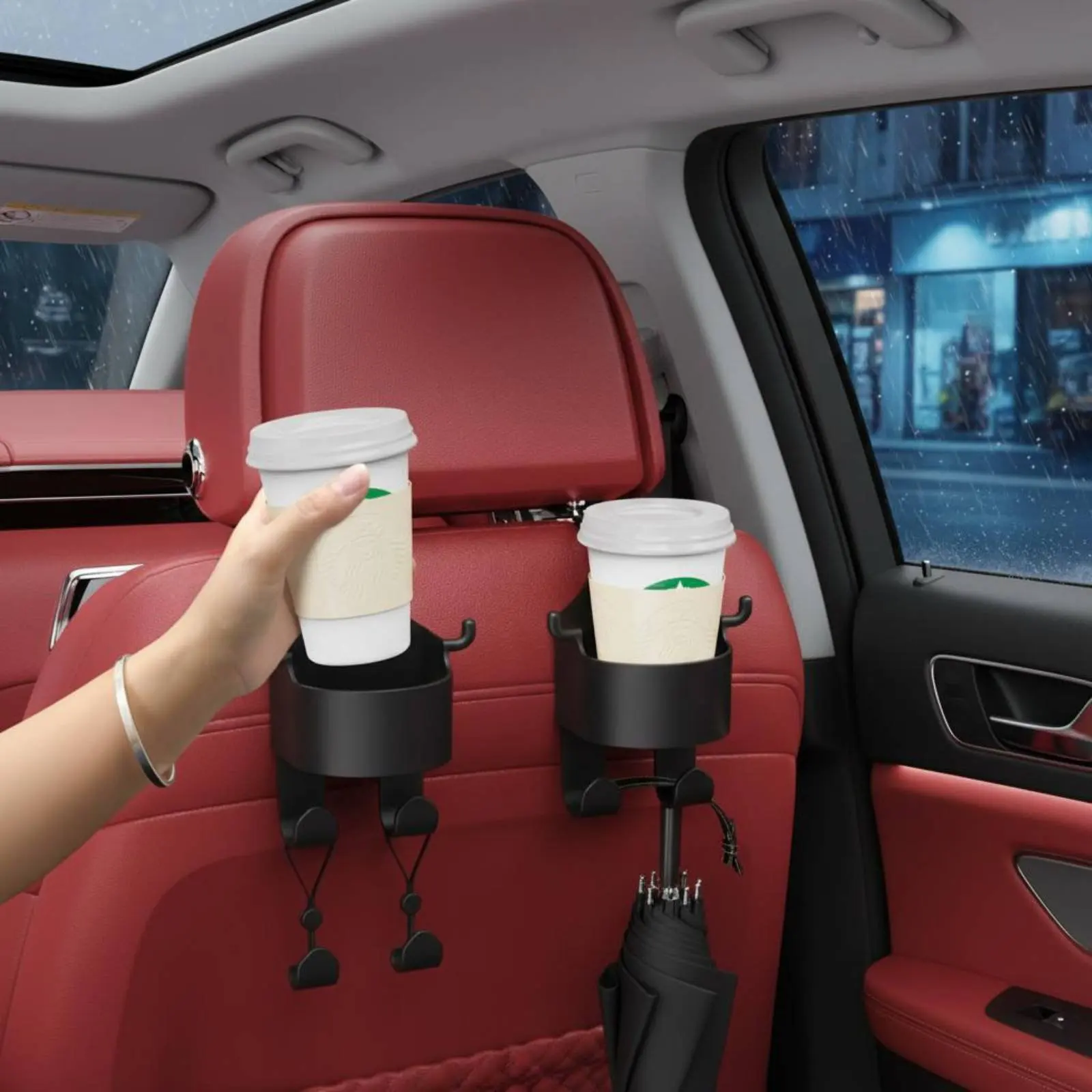 Multifunctional Car Seat Hook Easy Installation Car Headrest Mug Holder Headrest Mug Holder Space Saving for Families
Multifunctional Car Seat Hook Easy Installation Car Headrest Mug Holder Headrest Mug Holder Space Saving for Families