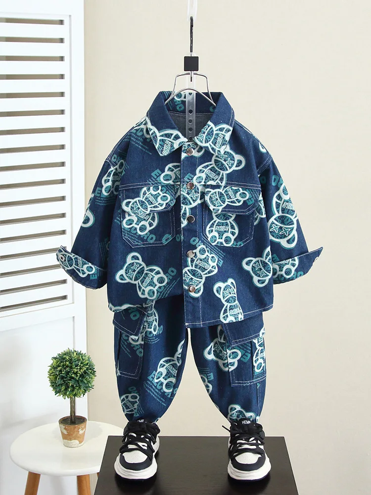 Kids Boys Denim Suit Spring Autumn Children's Fashion Suit Children Clothing Sets Baby Boy's Denim Jacket+Cargo Pants 2PCS Suits
Kids Boys Denim Suit Spring Autumn Children's Fashion Suit Children Clothing Sets Baby Boy's Denim Jacket+Cargo Pants 2PCS Suits