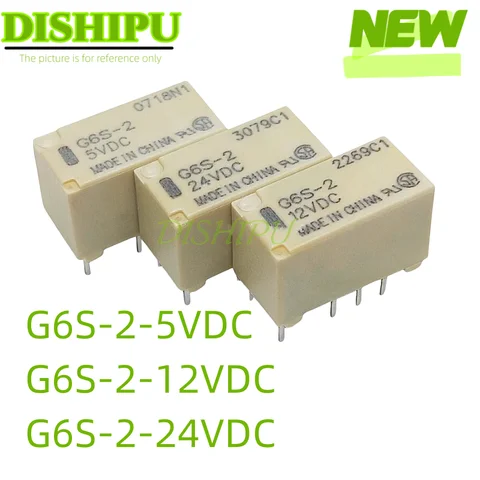 10 Pieces G6S-2-5Vdc Dc, 5V, 12V, 24V, Relay, G6S-2-12Vdc