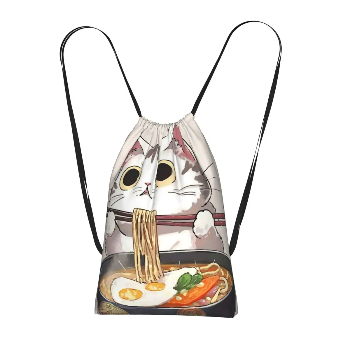 An Adorable Cat Relishing A Bowl Of Ramen Backpacks Portable Drawstring Bundle Pocket Sports Bag Book Bags for Travel Students
An Adorable Cat Relishing A Bowl Of Ramen Backpacks Portable Drawstring Bundle Pocket Sports Bag Book Bags for Travel Students