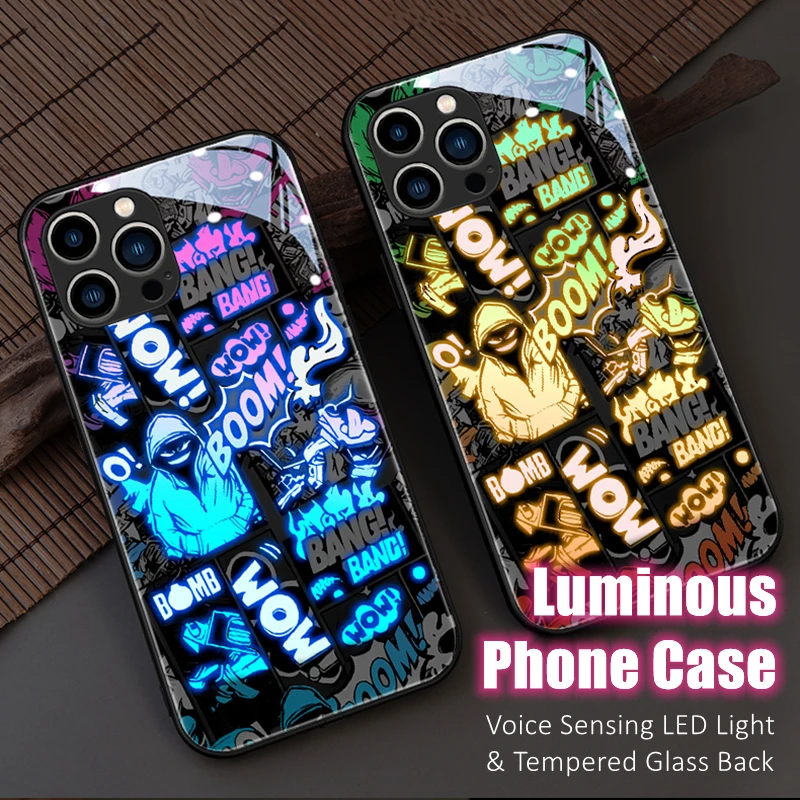 Pop Art LED Light Glowing Luminous Flexible Border Glass Phone Case for Huawei P40 P50 P60 Mate 60 40 50 Nova 8 9 10 Pro Plus
Pop Art LED Light Glowing Luminous Flexible Border Glass Phone Case for Huawei P40 P50 P60 Mate 60 40 50 Nova 8 9 10 Pro Plus
