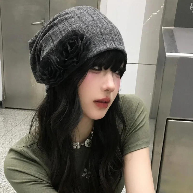Harajuku Three-dimensional Rose Flower Knitted Pullover Hat Niche Fashion Spring and Autumn Solid Color Women Skull Beanie Cap
Harajuku Three-dimensional Rose Flower Knitted Pullover Hat Niche Fashion Spring and Autumn Solid Color Women Skull Beanie Cap