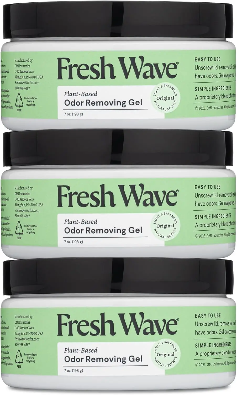 Odor Removing Gel, 7 oz., Pack of 3 - Absorbers for Home, Safer Relief, Natural Plant-Based Eliminator, Every 7
Odor Removing Gel, 7 oz., Pack of 3 - Absorbers for Home, Safer Relief, Natural Plant-Based Eliminator, Every 7