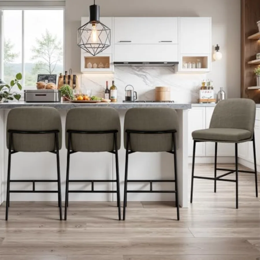 Counter Height Bar Stools Set of 4 25 Inch Modern Fabric Kitchen Island Stools with Back Upholstered Counter Barstools Armless
Counter Height Bar Stools Set of 4 25 Inch Modern Fabric Kitchen Island Stools with Back Upholstered Counter Barstools Armless