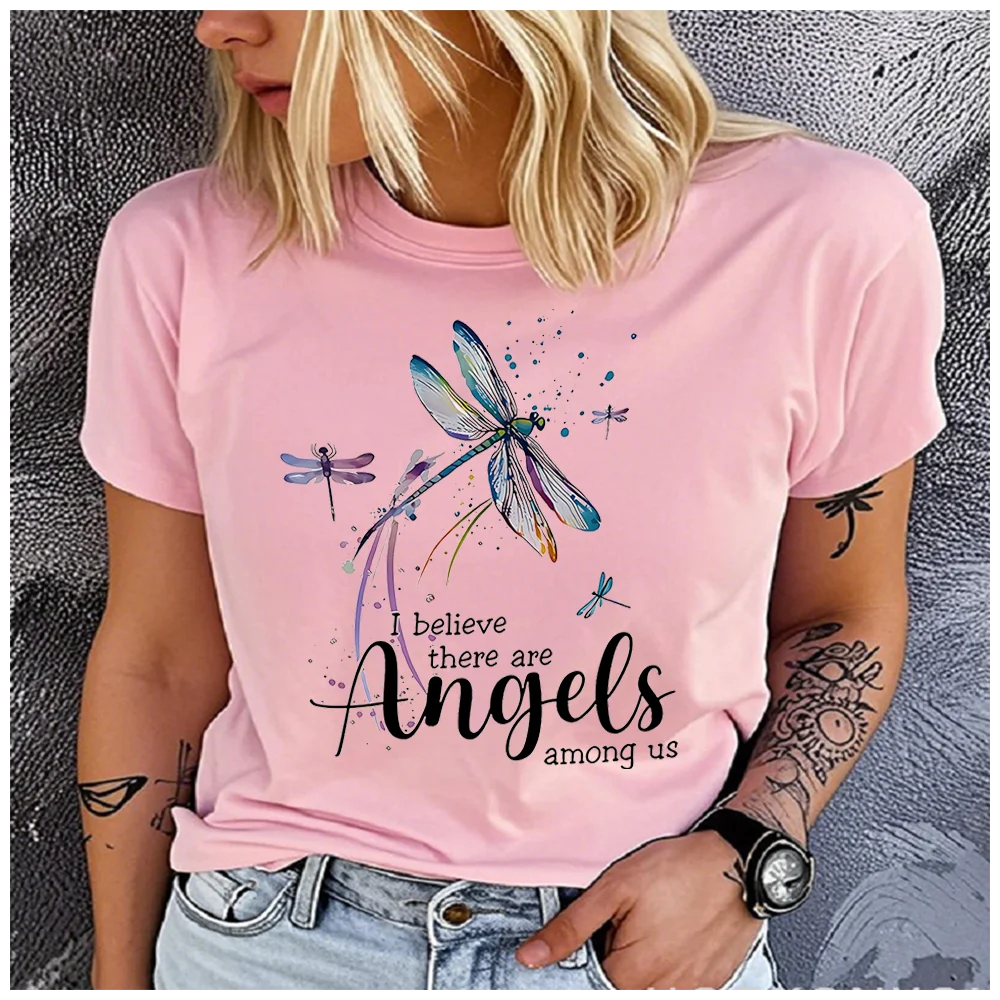 Unisex Cotton Summer Top Watercolor Dragonfly Print Loose round Neck Short Sleeve Fashion Poetic Text Summer Top for Everyone
Unisex Cotton Summer Top Watercolor Dragonfly Print Loose round Neck Short Sleeve Fashion Poetic Text Summer Top for Everyone