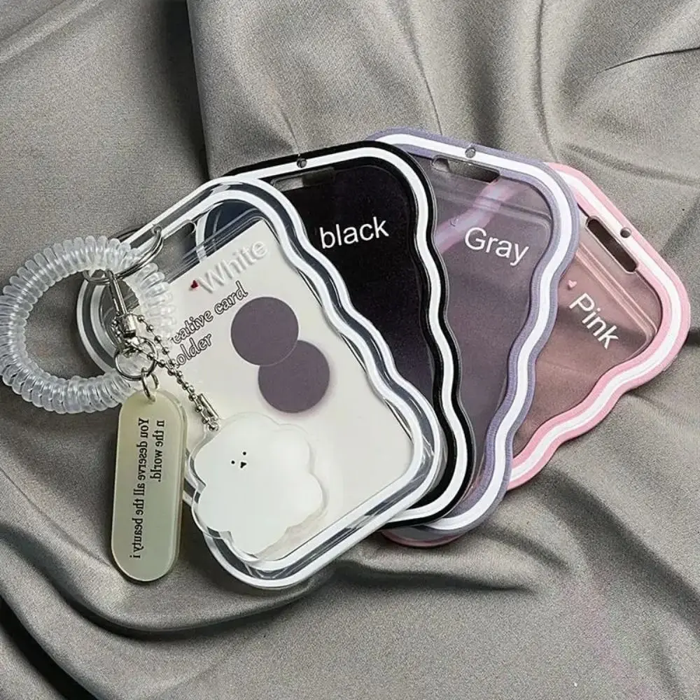 Transparent Photocard Holder Wave Card Sleeve Bus Card Holder Protective Case with Keychain Photo Protective Case Girl
Transparent Photocard Holder Wave Card Sleeve Bus Card Holder Protective Case with Keychain Photo Protective Case Girl