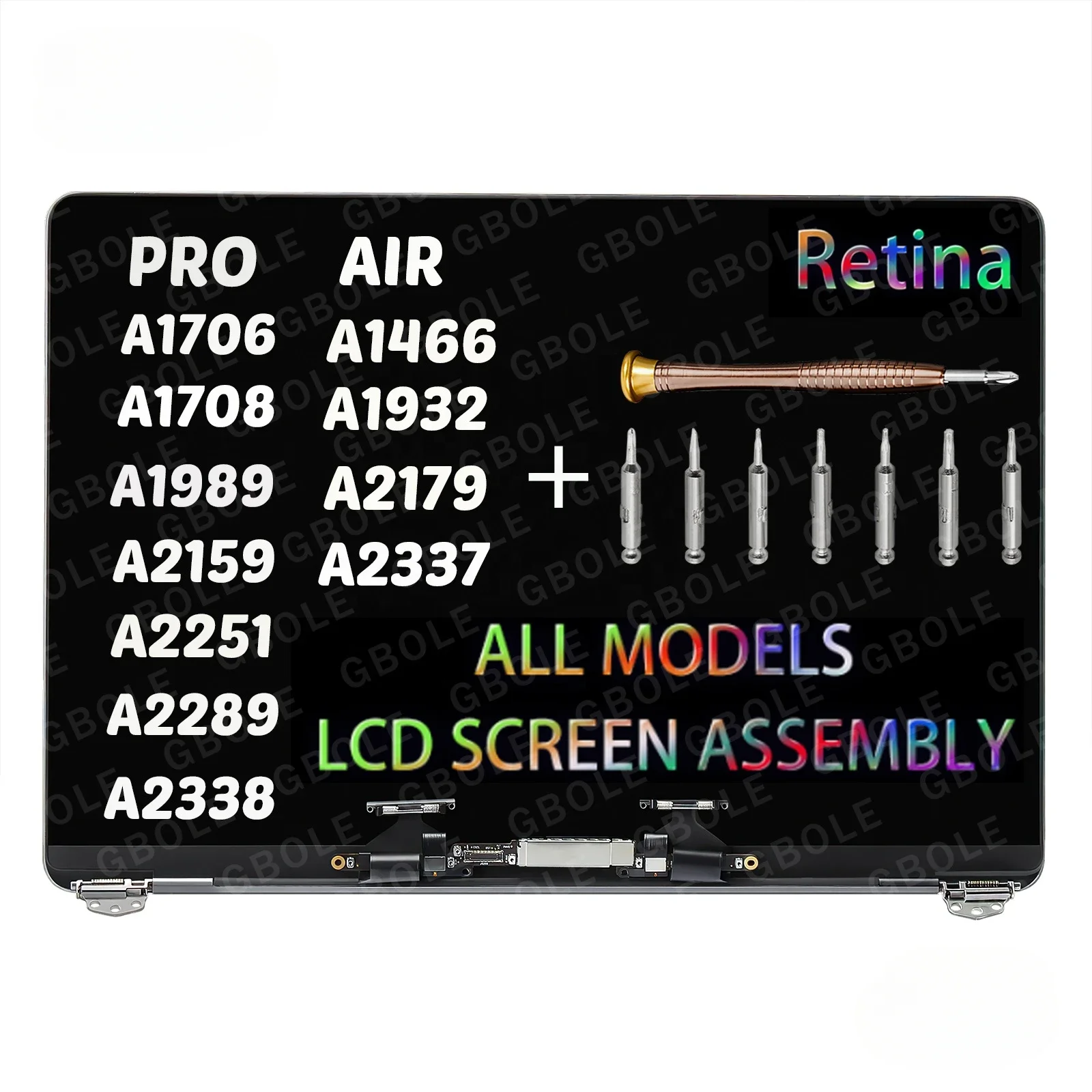 Оригинальный Новый ЖК-экран GBOLE в сборе для MacBook Air/Pro A1706, A1707, A1708, A1989, A1990, A2141, A2159, A2338, A2179, A2337
Оригинальный Новый ЖК-экран GBOLE в сборе для MacBook Air/Pro A1706, A1707, A1708, A1989, A1990, A2141, A2159, A2338, A2179, A2337