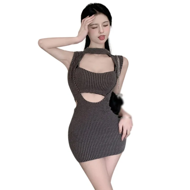 Women's Dress Halter Sleeveless Versatile Dress Korean Version Solid Color Dress
Women's Dress Halter Sleeveless Versatile Dress Korean Version Solid Color Dress