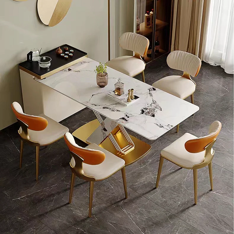 !@Simple Luxury Marble Top Dining Room Sets Dining Room Furniture Stainless Steel Frame Dining Table and Chairs
!@Simple Luxury Marble Top Dining Room Sets Dining Room Furniture Stainless Steel Frame Dining Table and Chairs