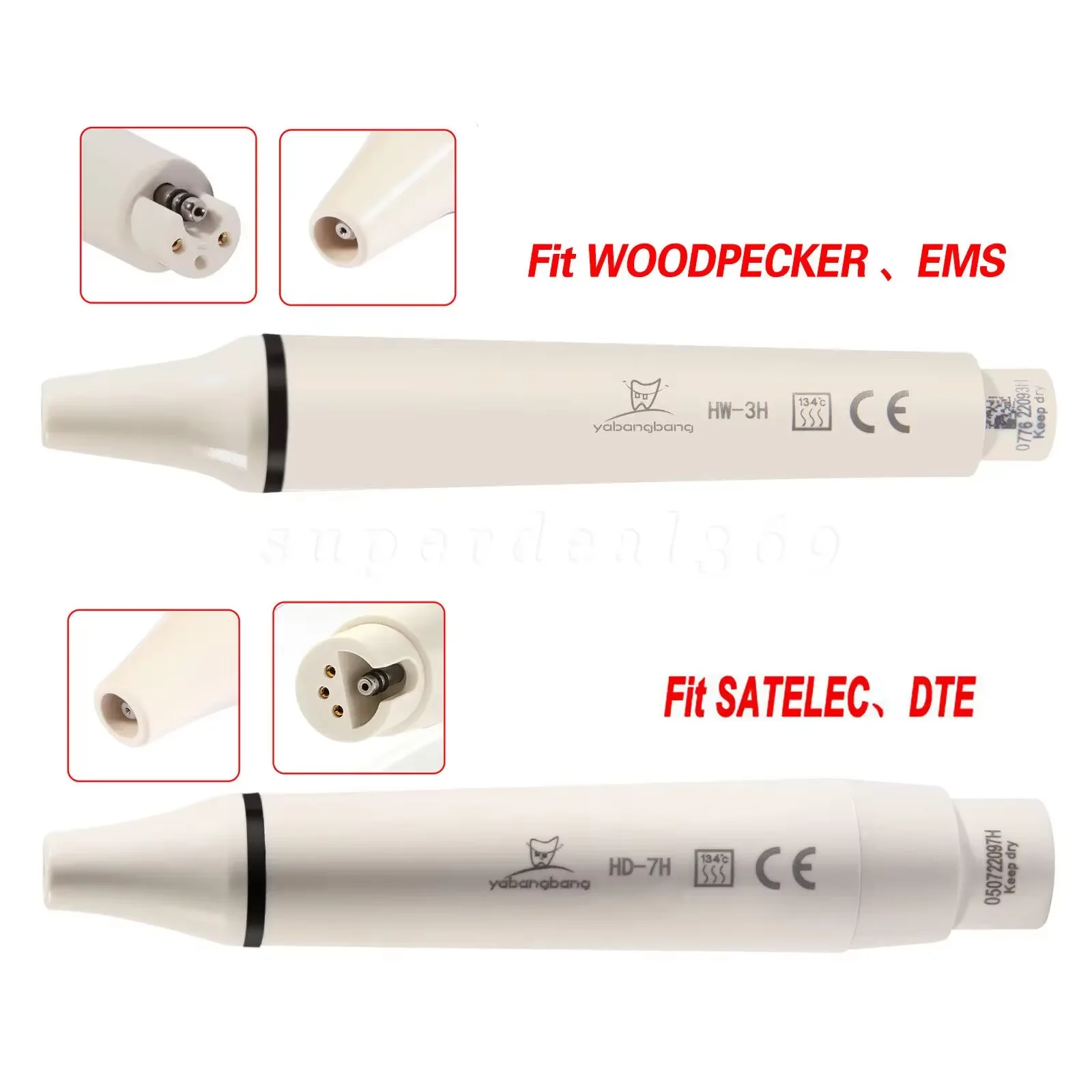 2 Types Dental Ultrasonic Piezo Scaler Handpiece / Tips Fit EMS Woodpecker /DTE SATELEC
2 Types Dental Ultrasonic Piezo Scaler Handpiece / Tips Fit EMS Woodpecker /DTE SATELEC