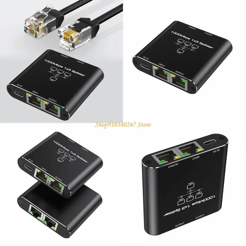 Q22A 1 in 3 Out Internet Networking Adapter With Triple RJ45 Outlets Gigabit Splitter for TV and PC
Q22A 1 in 3 Out Internet Networking Adapter With Triple RJ45 Outlets Gigabit Splitter for TV and PC
