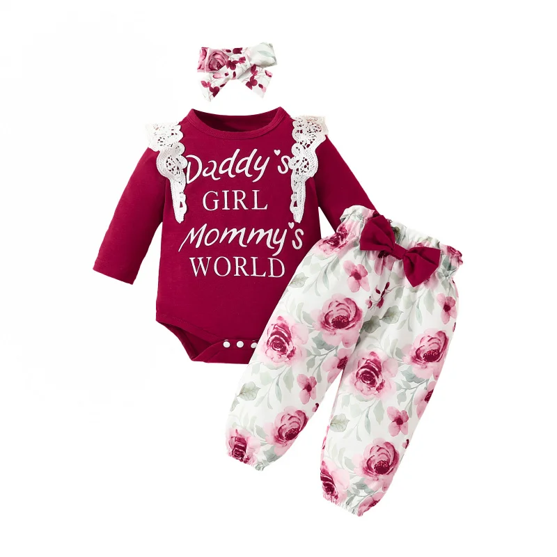 Long-sleeved Baby Girls Boys Pattern Print Romper+Bow Trousers+Hairband 3Pcs Suit Outfits for Newborn Children's Clothing Sets
Long-sleeved Baby Girls Boys Pattern Print Romper+Bow Trousers+Hairband 3Pcs Suit Outfits for Newborn Children's Clothing Sets
