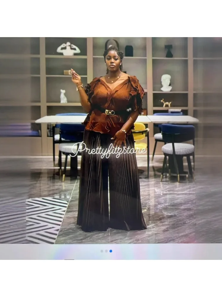 Miyake 2025 Summer New Large Irregular Top Loose Folded Wide Leg Pants Set Fashion Casual Women's Pants Two Piece Set
Miyake 2025 Summer New Large Irregular Top Loose Folded Wide Leg Pants Set Fashion Casual Women's Pants Two Piece Set