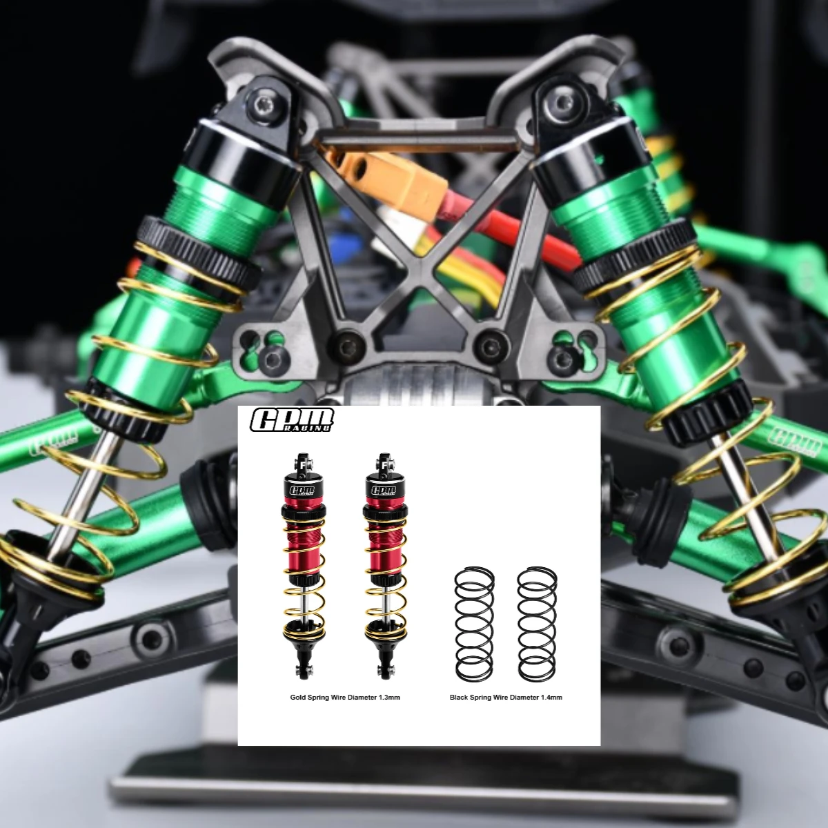 GPM Alloy Front Adjustable Spring Shock 104mm For TRAXXAS 1/8 JATO 4X4 VXL 7462
GPM Alloy Front Adjustable Spring Shock 104mm For TRAXXAS 1/8 JATO 4X4 VXL 7462