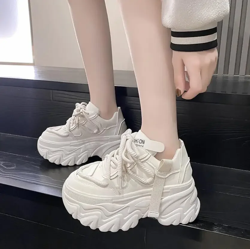 Women Walking Sneakers Autumn Lace-up High Platform Chunky Shoes Breathable Leather Shoes 8CM Winter Wedge Heels Casual Shoes
Women Walking Sneakers Autumn Lace-up High Platform Chunky Shoes Breathable Leather Shoes 8CM Winter Wedge Heels Casual Shoes