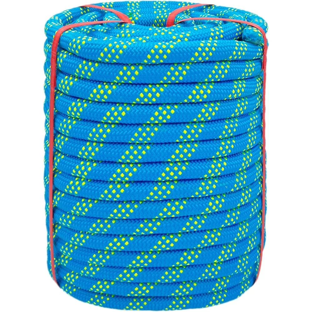 CQClimbing Rope Polyester Braided Arborist 48 Strands Climbing Rope for Adults for Tree Pulling,Nautical Rigging