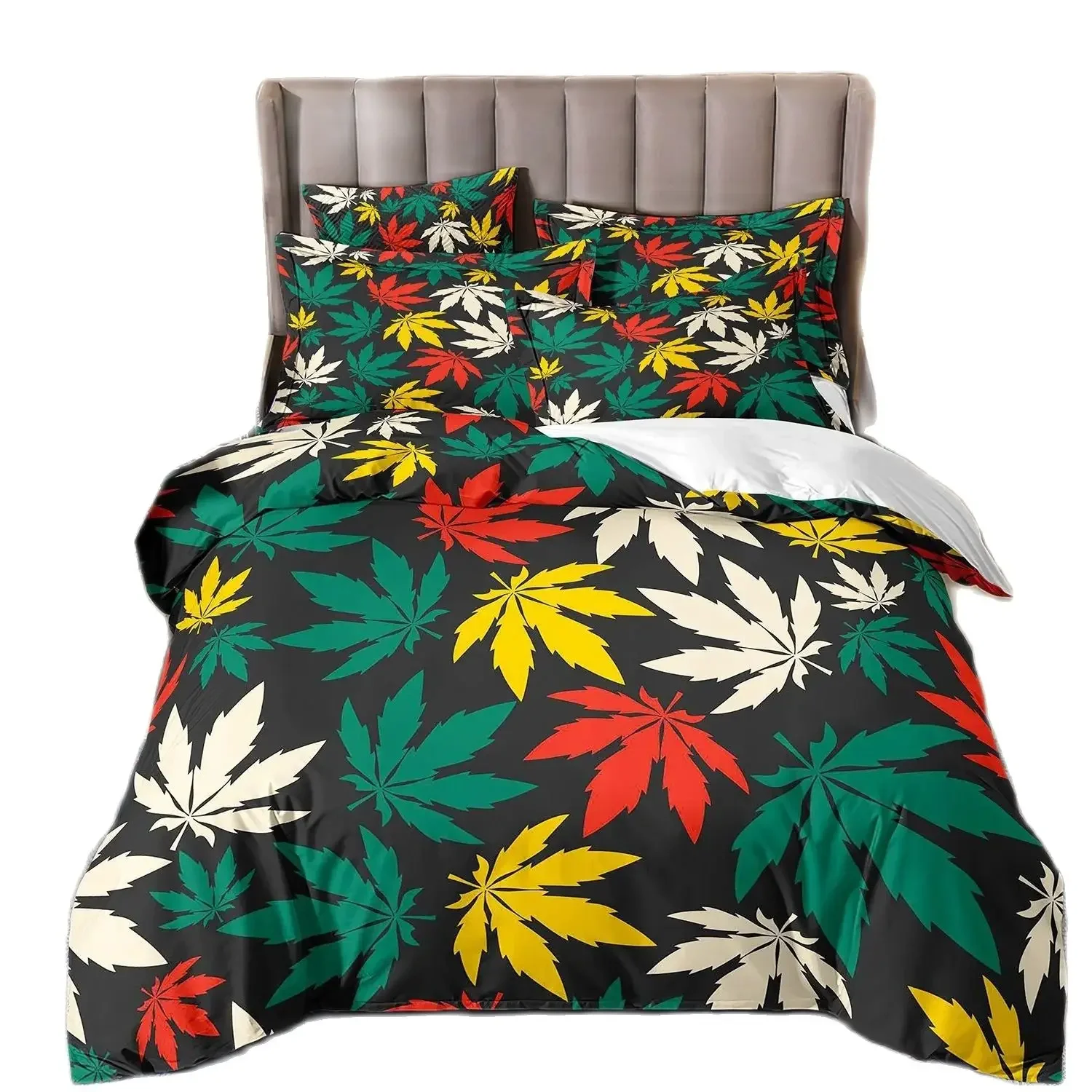 Tropical Plant Bedding Set 3D Psychedelic Leaves Soft Polyester Duvet Cover Set Single Twin King Size Adult Boy Bedclothes Decor
Tropical Plant Bedding Set 3D Psychedelic Leaves Soft Polyester Duvet Cover Set Single Twin King Size Adult Boy Bedclothes Decor