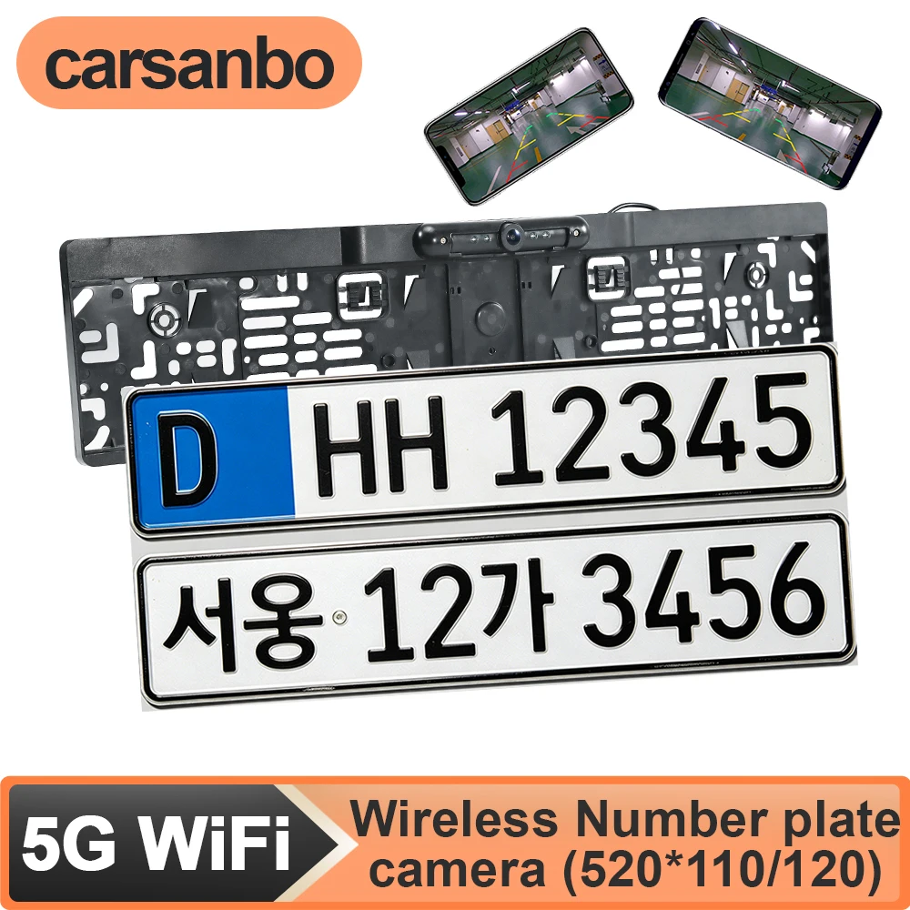 Carsanbo 720P 120° Wide Angle EU License Plate Frame Rear View Camera Waterproof Night Vision Car Parking Reverse Backup Camera
Carsanbo 720P 120° Wide Angle EU License Plate Frame Rear View Camera Waterproof Night Vision Car Parking Reverse Backup Camera