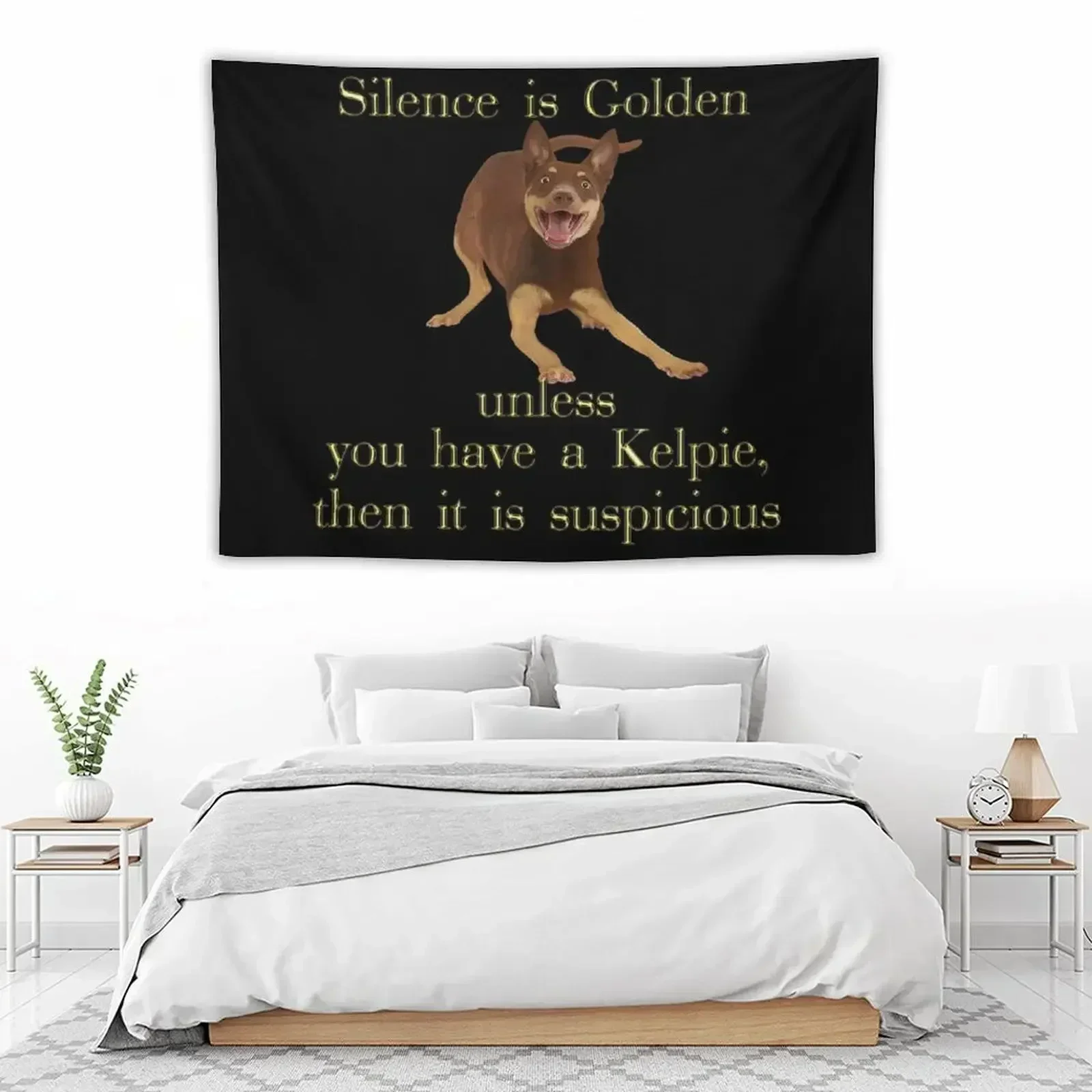 Silence is golden unless you have a Kelpie Tapestry Aesthetic Home Decor Room Decorations Aesthetic Tapestry
Silence is golden unless you have a Kelpie Tapestry Aesthetic Home Decor Room Decorations Aesthetic Tapestry