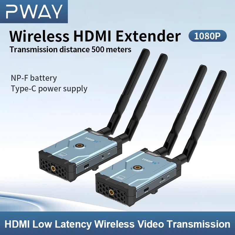 PWAY 500M HDMI Wireless Transmitter and Receiver Support One To One Scenarios Ensures Low LatencyFor TV/DSLR/ Projector/Laptop
PWAY 500M HDMI Wireless Transmitter and Receiver Support One To One Scenarios Ensures Low LatencyFor TV/DSLR/ Projector/Laptop