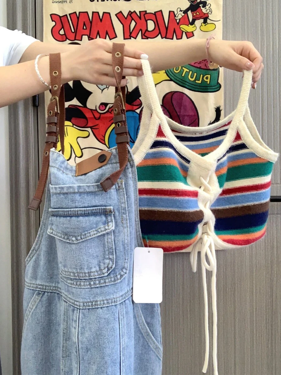 Retro American Brown Button Denim Overalls Women's Spring Autumn New Small Size Washed Loose Age-Defying Wide Leg Pants
Retro American Brown Button Denim Overalls Women's Spring Autumn New Small Size Washed Loose Age-Defying Wide Leg Pants