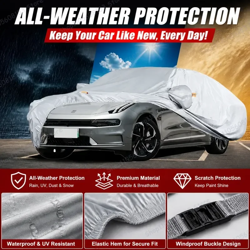 For ZEEKER 001 Car Cover Outdoor UV Sun Protection Dust Rain Snow Shield Waterproof Breathable All-Weather Auto Cover
For ZEEKER 001 Car Cover Outdoor UV Sun Protection Dust Rain Snow Shield Waterproof Breathable All-Weather Auto Cover