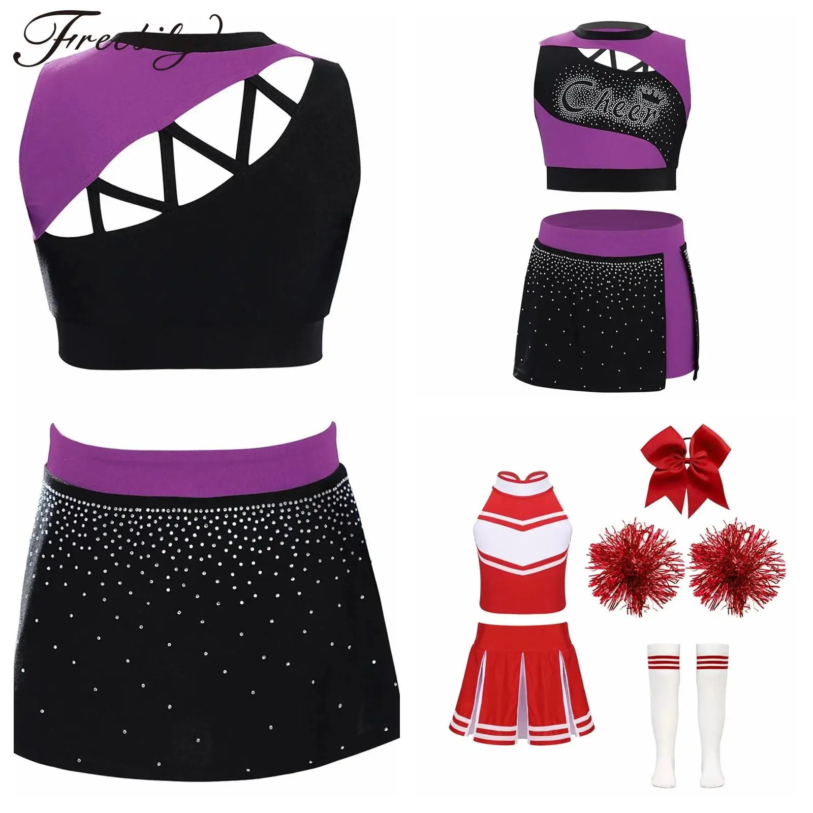Children Cheer Dance Outfits Kids Girls School Style Cheerleader Costume Cheerleading Uniform Sets Schoolgirl Cheering Team Wear
Children Cheer Dance Outfits Kids Girls School Style Cheerleader Costume Cheerleading Uniform Sets Schoolgirl Cheering Team Wear