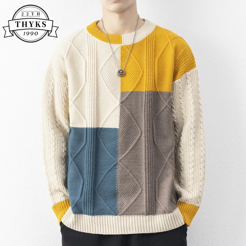 Sweater Men Pullover Round Neck Patchwork Twist Y2K Casual Loose Lazy Style High Street Fashion Autumn Winter Pullovers Sweaters
Sweater Men Pullover Round Neck Patchwork Twist Y2K Casual Loose Lazy Style High Street Fashion Autumn Winter Pullovers Sweaters