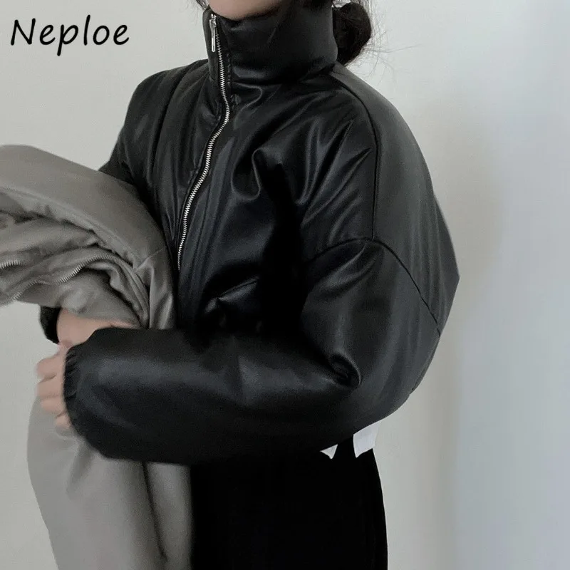 Neploe винтажная утолщенная теплая свободная универсальная короткая хлопковая куртка из искусственной кожи с воротником-стойкой 2024, зимние красивые пальто Femme
Neploe винтажная утолщенная теплая свободная универсальная короткая хлопковая куртка из искусственной кожи с воротником-стойкой 2024, зимние красивые пальто Femme