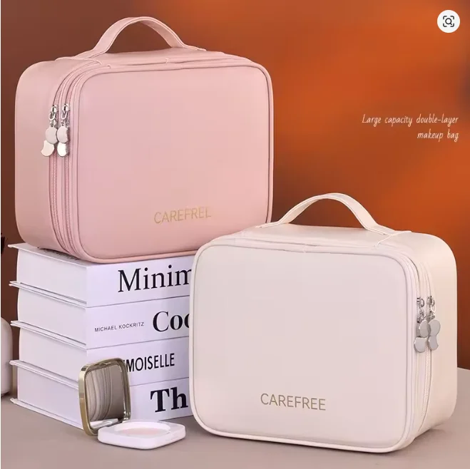 Double-layer Four Compartment PU Large Makeup Bag for Women, Portable and High-end, Large Capacity Cosmetic Storage Box
Double-layer Four Compartment PU Large Makeup Bag for Women, Portable and High-end, Large Capacity Cosmetic Storage Box
