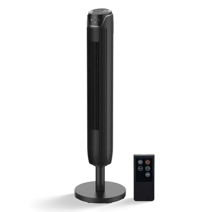 42 Oscillating Tower Fan for Bedroom Remote Bladeless Quiet 3 Modes 7-Hour Timer LED Display Black
42 Oscillating Tower Fan for Bedroom Remote Bladeless Quiet 3 Modes 7-Hour Timer LED Display Black