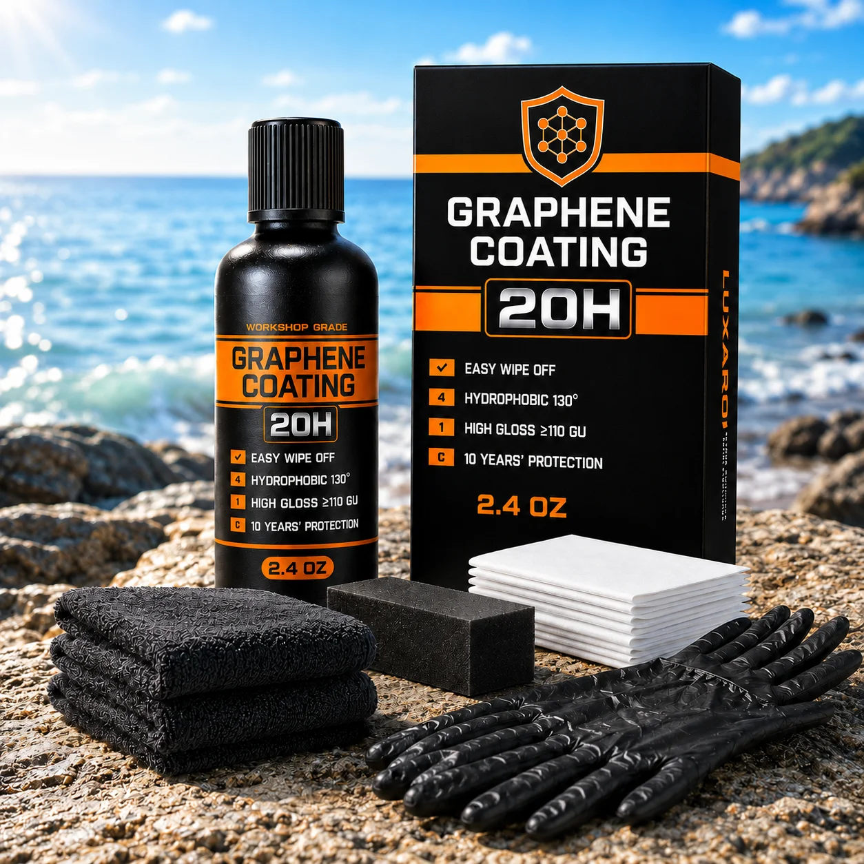 Graphene Ceramic Coating 20H,The Newest Advanced Graphene Coating for Car Lasting Protection,Ultra High Gloss,Extremely Hydropho
Graphene Ceramic Coating 20H,The Newest Advanced Graphene Coating for Car Lasting Protection,Ultra High Gloss,Extremely Hydropho