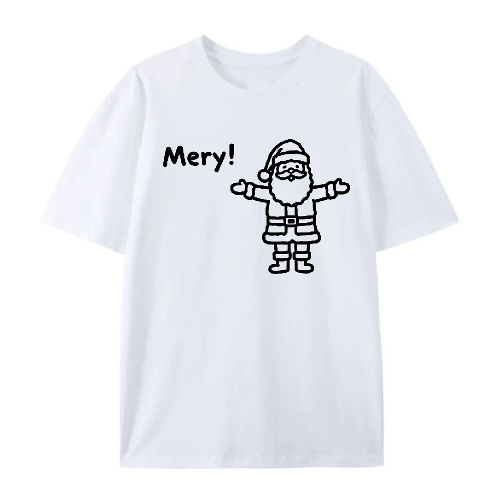 Santa Claus Merry Graphic Unisex Casual Cotton T-Shirt Funny Christmas Themed Tee for Holiday Celebrations for Women
Santa Claus Merry Graphic Unisex Casual Cotton T-Shirt Funny Christmas Themed Tee for Holiday Celebrations for Women